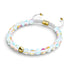 Supernova arc-en-ciel | Or | Bracelet de perles en macramé de verre Galaxy